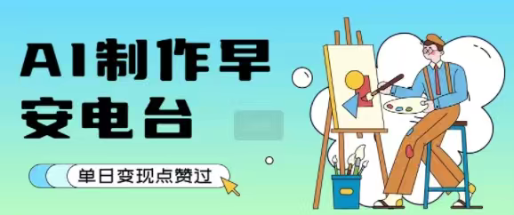 用AI制作早安电台，单日变现1000+，条条点赞过W-鲸鱼网