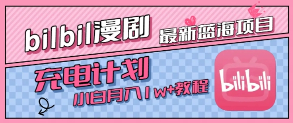 最新蓝海项目，B站充电计划，小白也能月入10000+-鲸鱼网